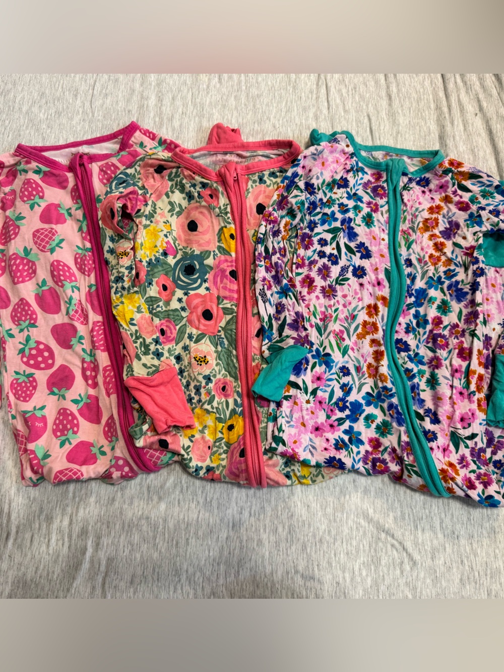 Little Sleepies Floral Zippie Bundle - 2T